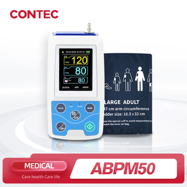 Arm Ambulatory Blood Pressure Monitor 24hours NIBP Holter CONTEC ABPM50 Adult,Child ,Large ,3 Cuffs, Free PC Software